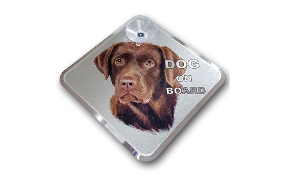 Car Tattoo Sticker Labrador on board - 11.5x11.5cm