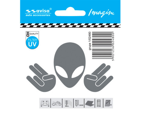 Car Tattoo Sticker UFO - 8.6x5cm