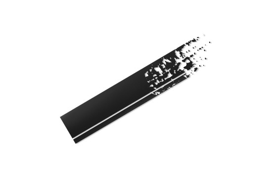 Foliatec Cardesign Sticker - Stripes - black matt - Length 150cm x Width 22cm