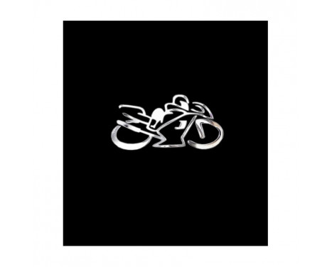 Nickel Sticker 'Motorcyclist' - 75x40mm