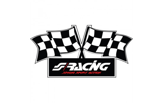 Simoni Racing Sticker 'Flag' - 100x50mm