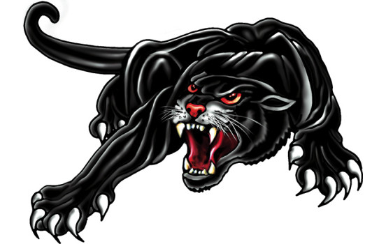 Sticker Panther - black - 18x12cm