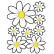 Stickersheet Flowers - white - 24,5x32,5cm