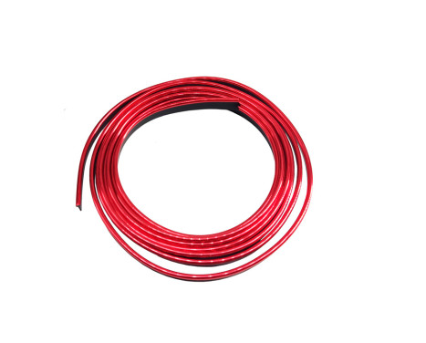 Simoni Racing Interior Trim Chrome - Red - 3 meters