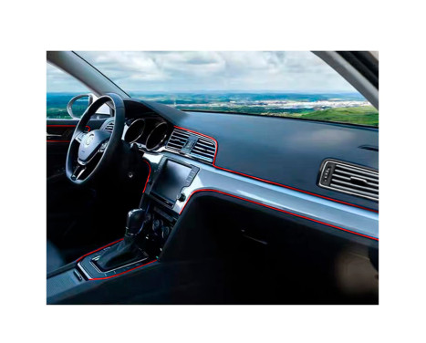 Simoni Racing Interior Trim Chrome - Red - 3 meters, Image 3