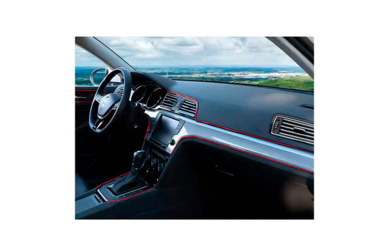 Simoni Racing Interior Trim Chrome - Red - 3 meters, Image 3