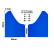 Simoni Racing Universal Mud Flap Set - Black - incl. mounting screws - Blue ABS