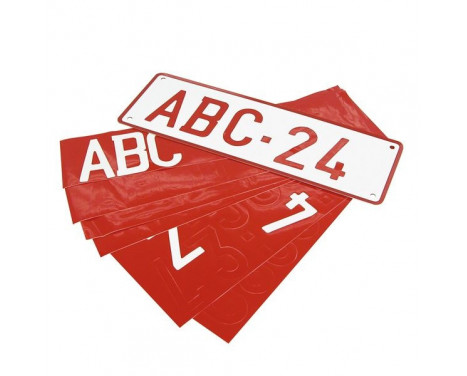 License plate short reflec. alu