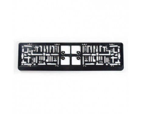 Plastic license plate holder 'Click' 52x11cm Black