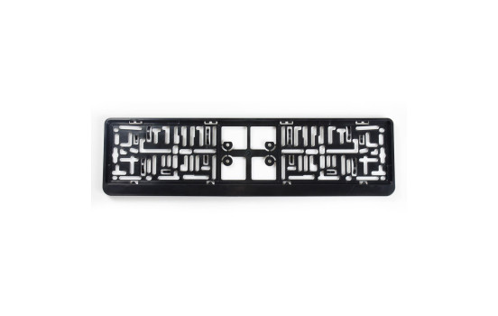 Plastic license plate holder 'Click' 52x11cm Black
