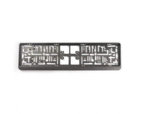 Plastic license plate holder 'Click' 52x11cm Gunmetal