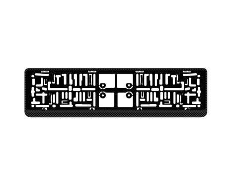 Plastic license plate holder 'Click' 52x11cm Carbon-Look, Image 2