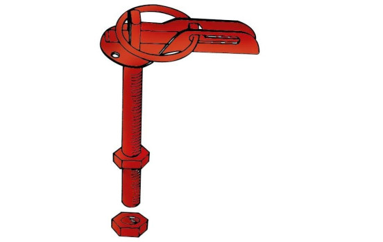 Set universal motor hook / pin - stainless steel
