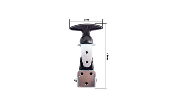 Simoni Racing Universal Hood Hooks Type 6 - Silver/Black - Quick Release, Image 3