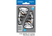 AutoTattoo Sticker Angry Valves 3D Chrome - 4,1 x 7,5 cm