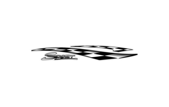 AutoTattoo Sticker Sport 3D Chrome - 32 x 4 cm, 19 x 2 cm, 11 x 2,5 cm, Image 2