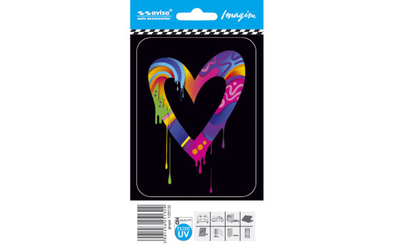 Car Tattoo Sticker Heart - 8.7x11.6cm