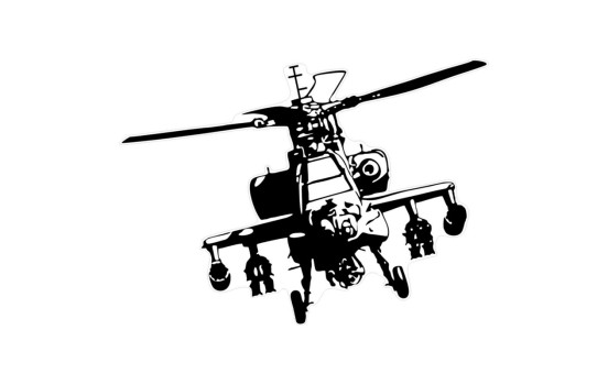 Car Tattoo Sticker Helicopter - 45x33cm