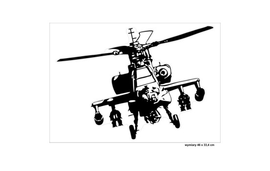 Car Tattoo Sticker Helicopter - 45x33cm, Image 2