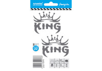 Car Tattoo Sticker KING 2 pcs - 6x4.9cm