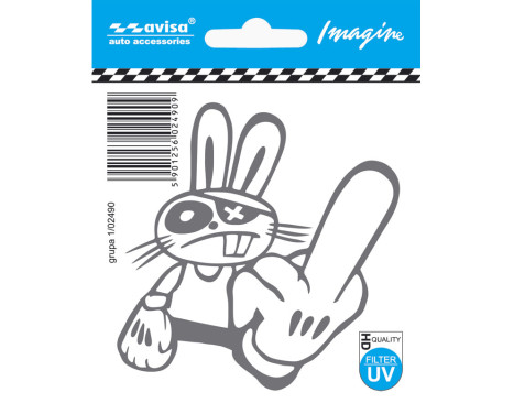 Car Tattoo Sticker Rabbit - 8.4x8.6 cm