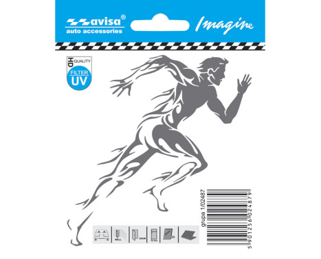 Car Tattoo Sticker Runner man - 9.7x9.9cm