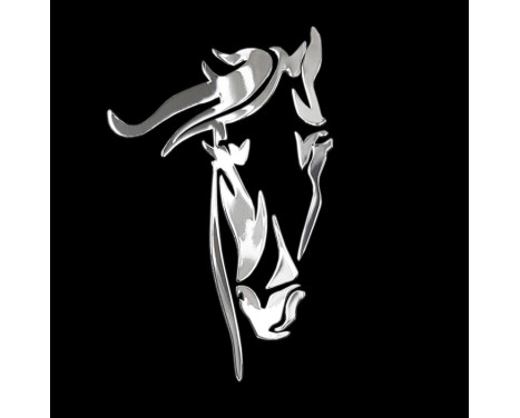 Nickel Sticker 'Horse's head' - 52x80mm