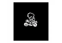 Nickel Sticker 'Naughty on the motorbike' - 60x60mm