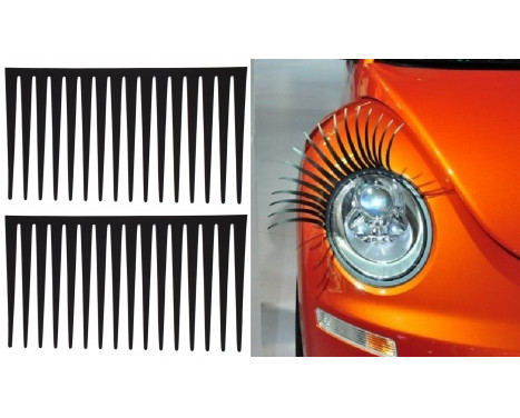 Simoni Racing Self-Adhesive Headlight Eyelashes - Black - Set of 2 pieces