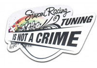 Simoni Racing Sticker 'Tuning is not a crime' - 150x100mm