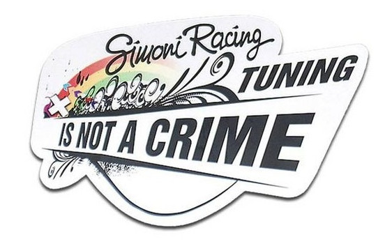 Simoni Racing Sticker 'Tuning is not a crime' - 150x100mm