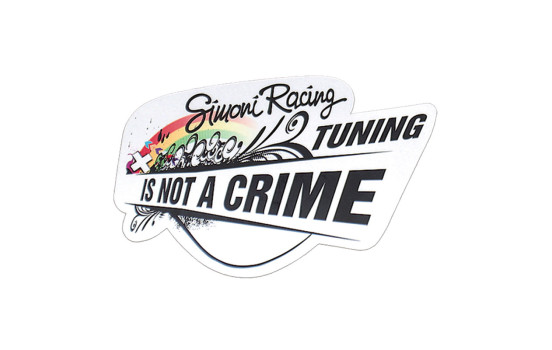 Simoni Racing Sticker 'Tuning is not a crime' - 150x100mm, Image 2