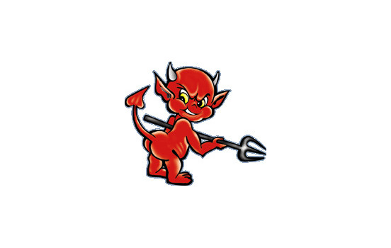 Sticker Funny Devil - 11x10.5cm