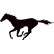 Sticker Galloping Horse - black - 22x10.5cm