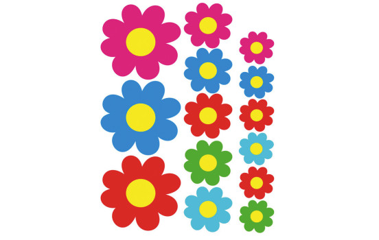 Sticker sheet Colored Flowers - 24,5x32x5cm, Image 2