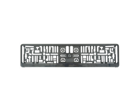 License plate base plate Text border