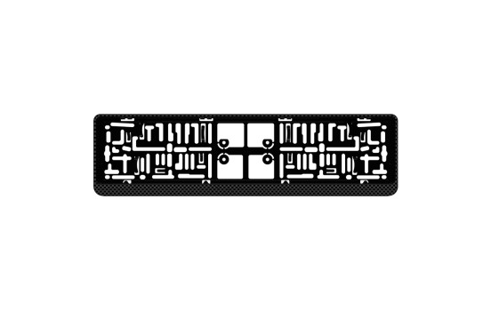 Plastic license plate holder 'Click' 52x11cm Carbon-Look, Image 2