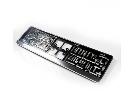 Plastic license plate holder 'Click' 52x11cm Chrome, Image 2