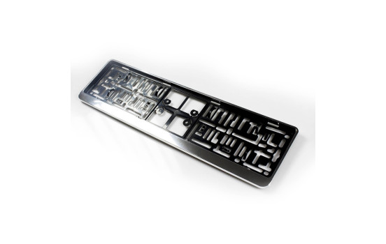 Plastic license plate holder 'Click' 52x11cm Chrome, Image 2