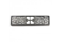 Plastic license plate holder 'Click' 52x11cm Gunmetal