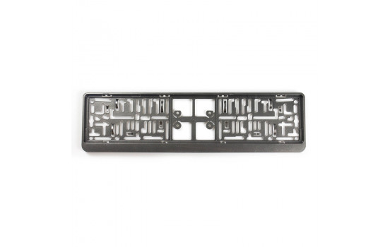 Plastic license plate holder 'Click' 52x11cm Gunmetal