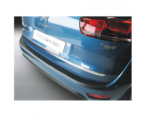 ABS Rear bumper protector Citroën C4 Picasso 5-Person 6 / 2013- 'Ribbed' Black