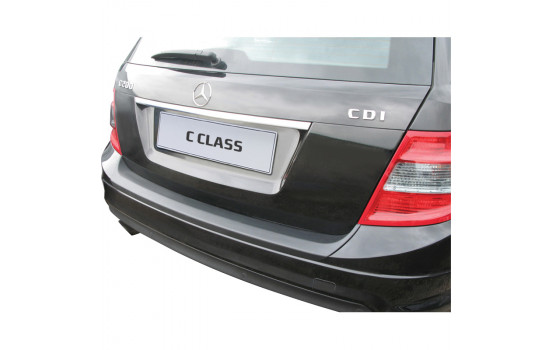 ABS Rear bumper protector Mercedes-Benz C-Class W204 Kombi 2007- (AMG) Black