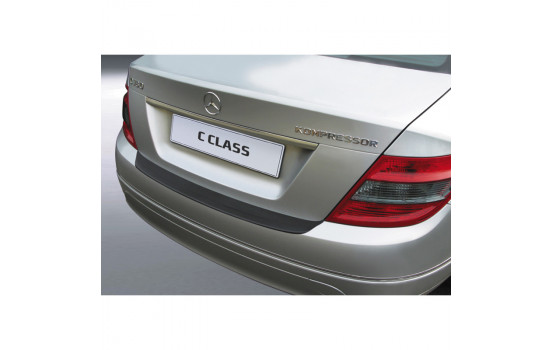 ABS Rear bumper protector Mercedes-Benz C-Class W204 Sedan 2007- Black