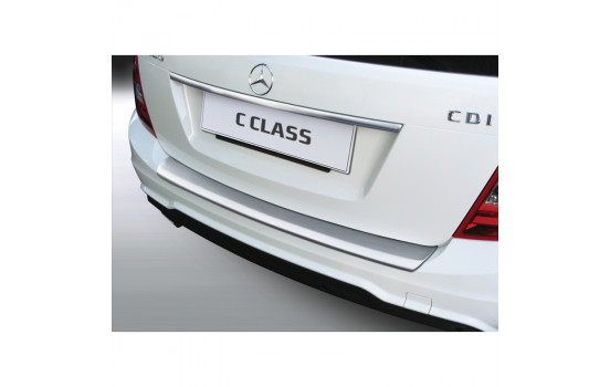 ABS Rear bumper protector Mercedes C-Class W204 Estate 2012- 'Brushed Alu' Look