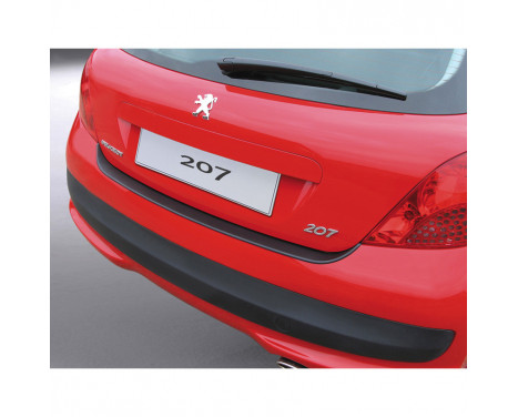 ABS Rear bumper protector Peugeot 207 HB 3 doors Black
