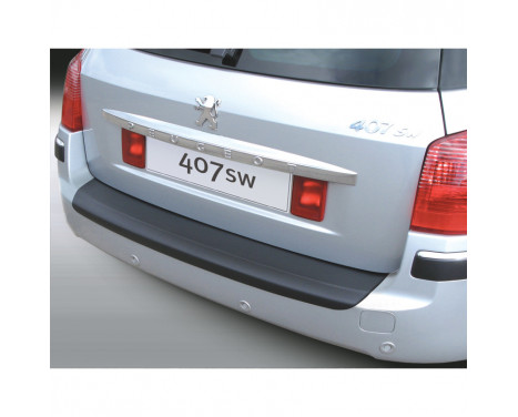 ABS Rear bumper protector Peugeot 407 SW -2009 Black