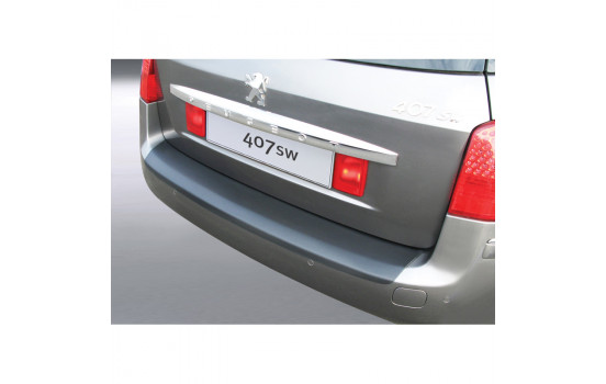 ABS Rear bumper protector Peugeot 407 SW 2009- Black