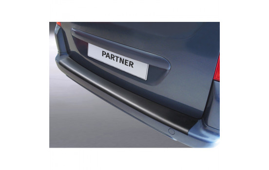 ABS Rear bumper protector Peugeot Partner 2008- (for painted bumpers) Black