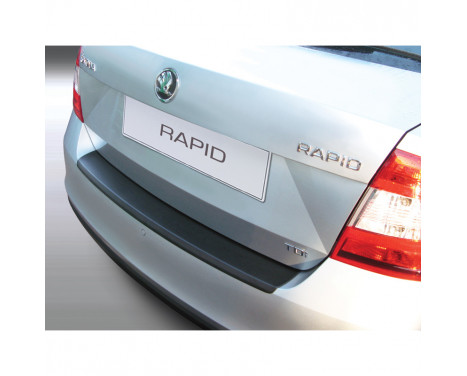 ABS Rear bumper protector Skoda Rapid 4 doors 2012- Black